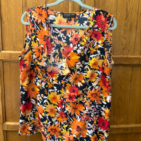Jones New York Floral Sleeveless Blouse – Size 12 - Picture 4 of 6